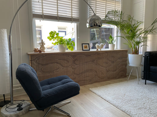 Radiator ombouw ‘Strand bij eb’
